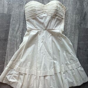 Betsey Johnson White Strapless Dress